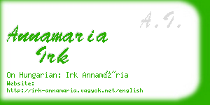 annamaria irk business card